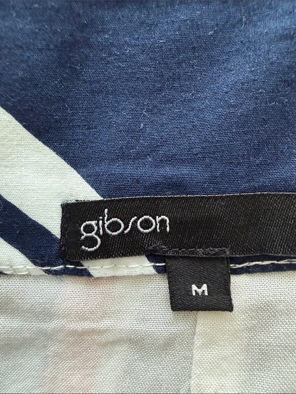 Gibson Navy, White & Black Patterned Top - Medium - Picture 2 of 4